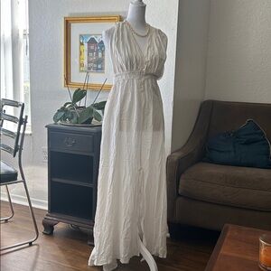 Rio Beach Off White Maxi Swimsuit coverup Size XL (9)